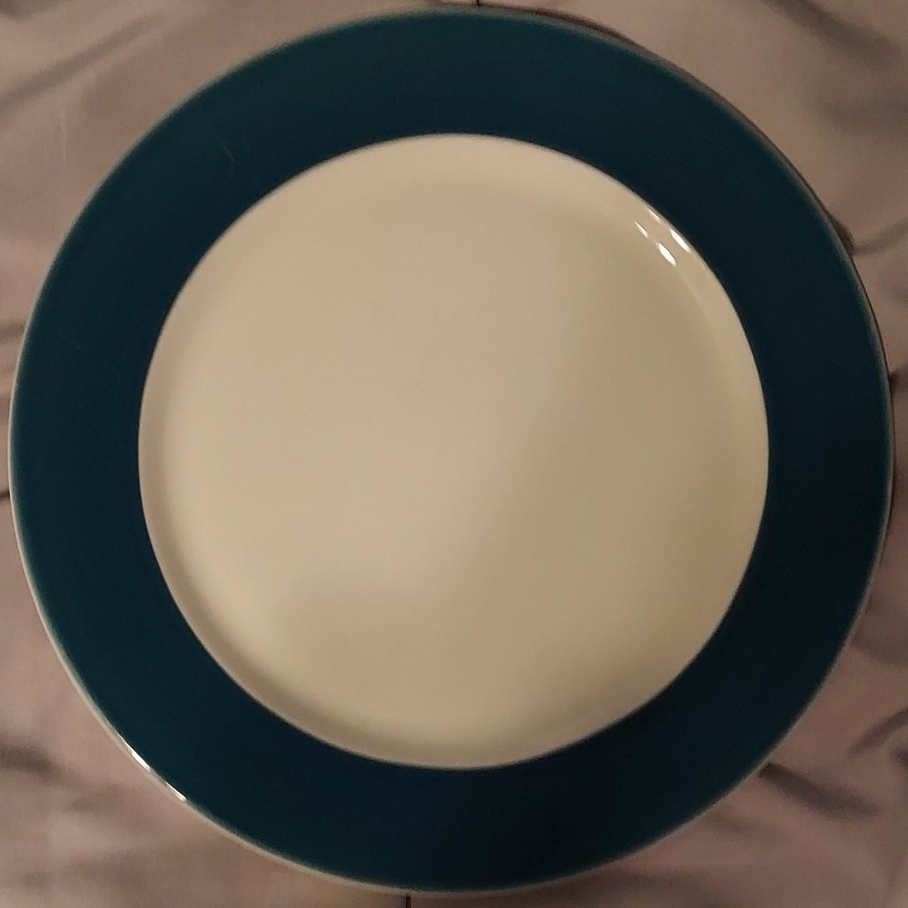 Walker China Dinner Plate Dark Green Band